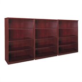 Mayline Luminary 4 Shelf Wall Bookcase in Cherry