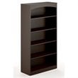 ADD TO YOUR SET: Mayline Brighton 5 Shelf Bookcase (1 fixed shelf) in Mocha
