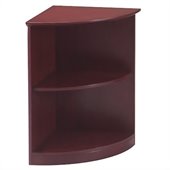 Mayline Corsica 2 Shelf Quarter-Round Bookcase in Sierra Cherry