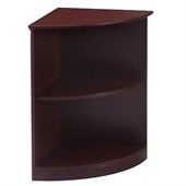 Mayline Corsica 2 Shelf Quarter-Round Bookcase in Mahagony