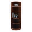 ADD TO YOUR SET: Mayline Sorrento 5 Shelf Quarter-Round Bookcase in Bourbon Cherry