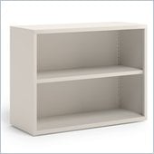 Mayline CSII 2 Shelf Metal Bookcase in Mist