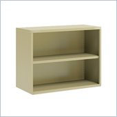Mayline CSII 2 Shelf Metal Bookcase in Putty