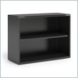 ADD TO YOUR SET: Mayline CSII 2 Shelf Metal Bookcase in Black