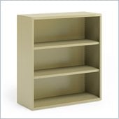 Mayline CSII 3 Shelf Metal Bookcase in Putty