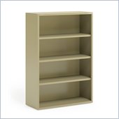 Mayline CSII 4 Shelf Metal Bookcase in Putty