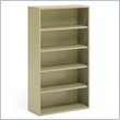 ADD TO YOUR SET: Mayline CSII 5 Shelf Metal Bookcase in Putty