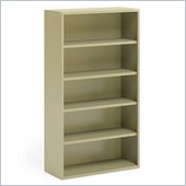 Mayline CSII 5 Shelf Metal Bookcase in Putty
