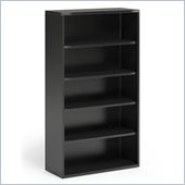 Mayline CSII 5 Shelf Metal Bookcase in Black
