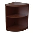 ADD TO YOUR SET: Mayline Aberdeen 2 Shelf Quarter Round Bookcase in Mocha