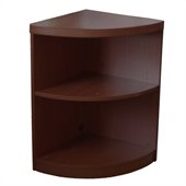 Mayline Aberdeen 2 Shelf Quarter Round Bookcase in Mocha