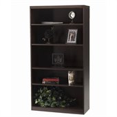 Mayline Aberdeen 5 Shelf Bookcase in Mocha
