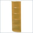 ADD TO YOUR SET: Mayline Corsica 5-Shelf Quarter Round Corner Wood Bookcase in Golden Cherry