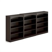 Mayline Brighton 4 Shelf Wall Bookcase in Mocha