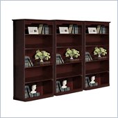 Mayline Toscana Wall Bookcase with Five Shelves in Mahogany