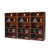Mayline Sorrento 5 Shelf Wall Bookcase in Bourbon Cherry