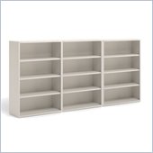 Mayline CSII 4 Shelf Metal Wall Bookcase in Mist