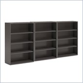 Mayline CSII 4 Shelf Metal Wall Bookcase in Medium Tone