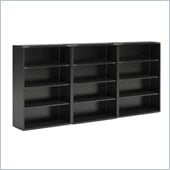 Mayline CSII 4 Shelf Metal Wall Bookcase in Black