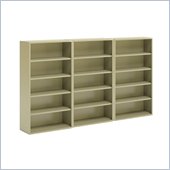 Mayline CSII 5 Shelf Metal Wall Bookcase in Putty