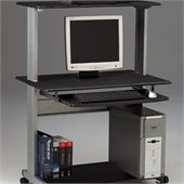 Mayline Crosswinds Mobile Wood Computer Desk with Hutch