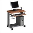 ADD TO YOUR SET: Mayline Eastwinds Argo Mobile Metal / Wood Computer Desk