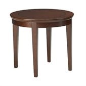 Mayline Sorrento Round End Table in Bourbon Cherry