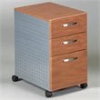 ADD TO YOUR SET: Mayline Eastwinds 3 Drawer Mobile Wood / Metal Filing Cabinet
