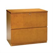 Mayline Luminary 2 Drawer Lateral Wood File Cabinet in Maple Finish