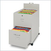 Mayline Mobilizer 2 Drawer Mobile Vertical Filing Cabinet in Sand