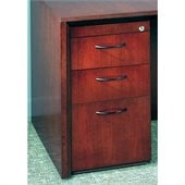 Mayline Corsica 3 Drawer Pedestal File for Credenza/Return in Mahogany
