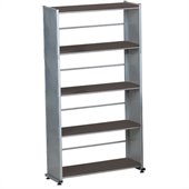 Mayline Eastwinds Five Shelf Bookcase in Black Anthracite