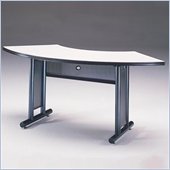 Mayline Meeting Plus Narrow Crescent Meeting Table