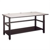 Mayline Techworks 72 x 30 Adjustable Table in Textured Black Paint