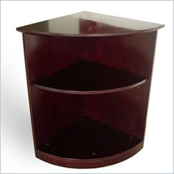 Mayline Two Shelf  Quarter Round Corner Bookcase