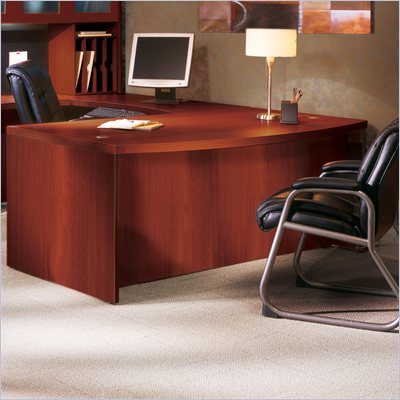 Mayline Aberdeen Bow Front Wood Desk