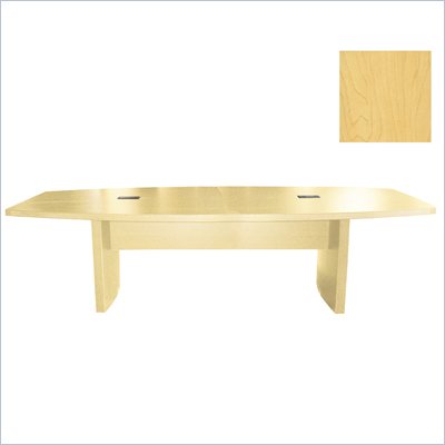 Mayline Aberdeen 120 x 48 Boat Shaped Conference Table in Maple