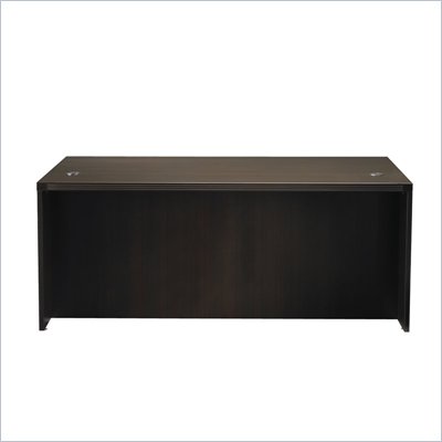 Mayline Aberdeen Straight Home Office Wood Computer Desk in Mocha