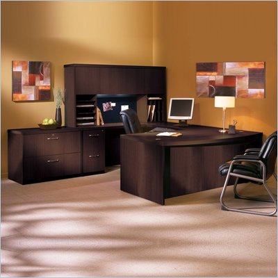 Mayline Aberdeen Wood 72" U-Shaped Desk Set