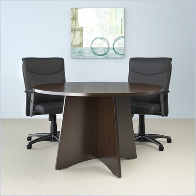 Mayline Brighton Round 4' Conference Table with X-Shaped Base