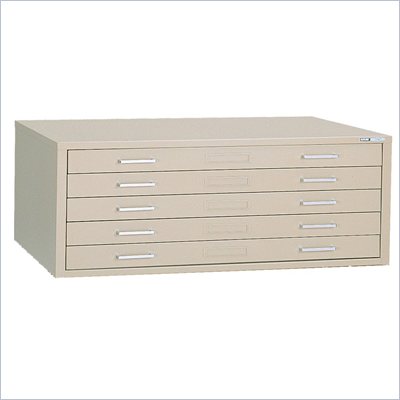 Mayline C Files 5 Drawer Metal Flat Files Cabinet for 24" x 36" Documents