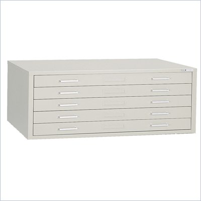 Mayline C-Files 5 Drawer Flat Files Metal Cabinet