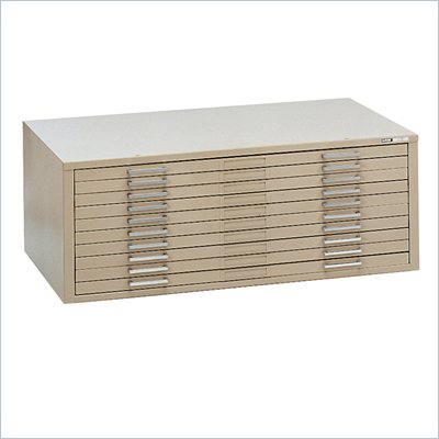 Mayline C-Files 10 Drawer Metal Flat Files Cabinet for 30" x 42" Documents