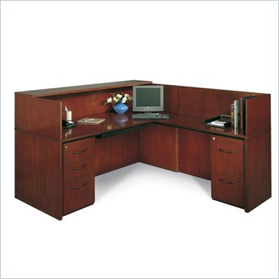 Mayline Corsica Complete Double Pedestal Reception Station with Right Return