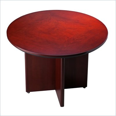 Mayline Corsica 42" Round Conference Table with X-Shaped Base
