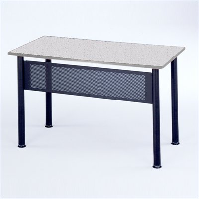 Mayline Encounter Rectangular Heavy Gauge Steel Table w/ Folkstone Top
