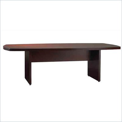 Mayline Luminary Curved End 10' Conference Table with Slab Base