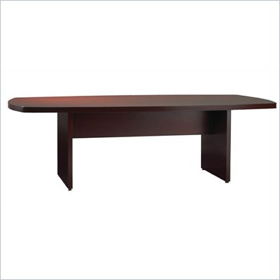 Mayline Luminary 8' Curved End Conference Table with Slab Base