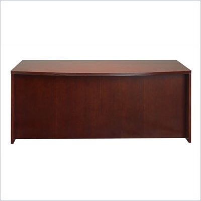 Mayline Luminary Bow Front Wood Desk in Cherry Finish