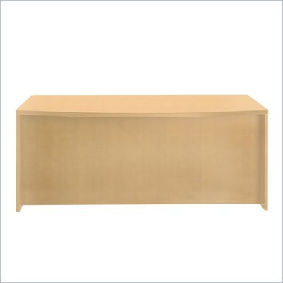 Mayline Luminary Straight Front Wood Credenza Desk in Maple Finish